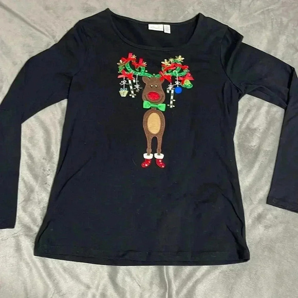 🎄Cute Reindeer Top​ - Picture 1 of 3